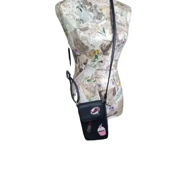 American Eagle Emoji Black Mini Crossbody Bag - Picture 3 of 11